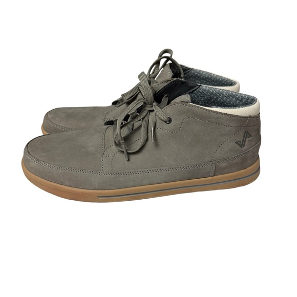 Forsake Phil Chukka Boots Men's 12 Gray Leather Lace Up Ankle Outdoor Casual EUC - Picture 2 of 7